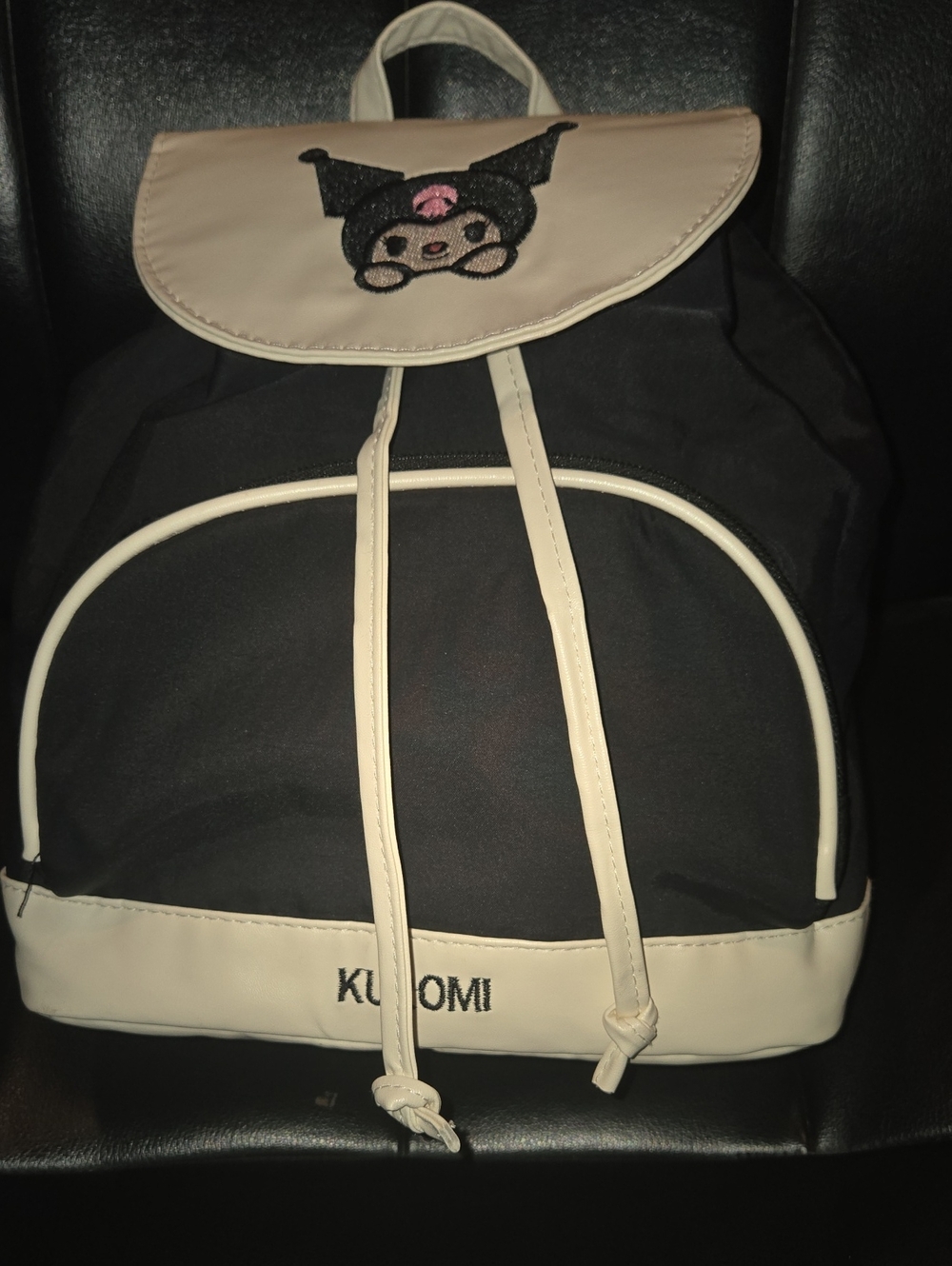 Kuromi Black and Cream Mini Backpack